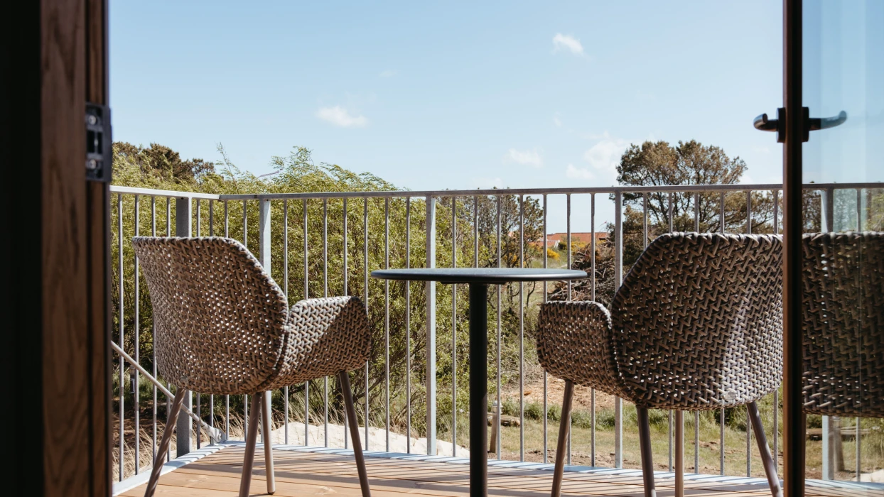 Balkon på deluxe dobbeltværelse på Color Hotel Skagen
