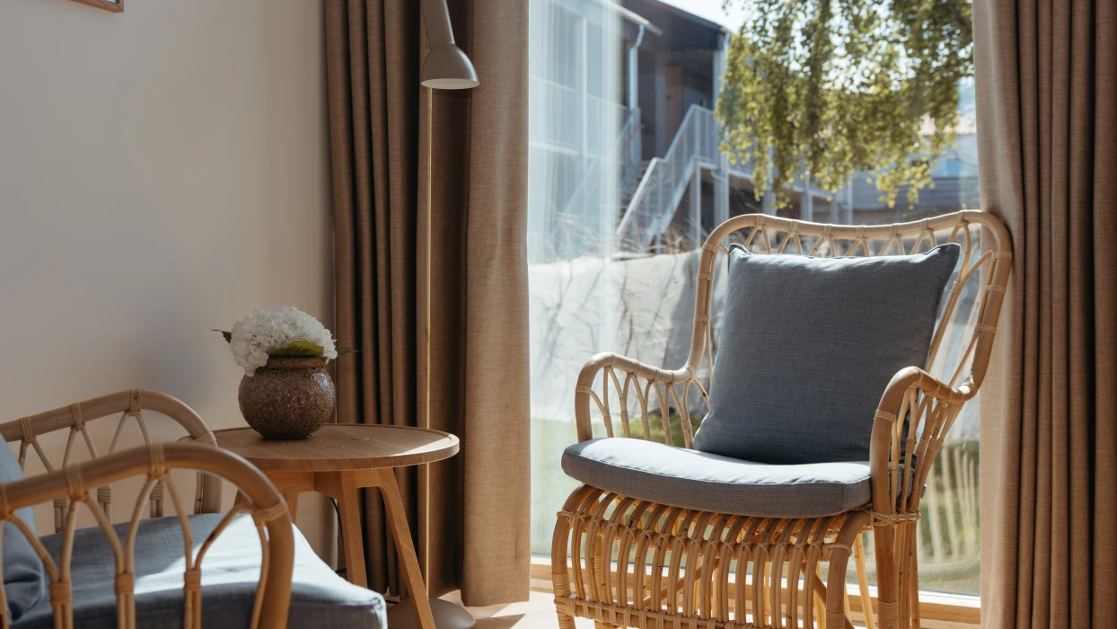 Hyggeafdeling i deluxe dobbeltværelse på Color Hotel Skagen