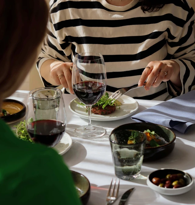 Middag i Restaurant Holger under vinterbaderophold